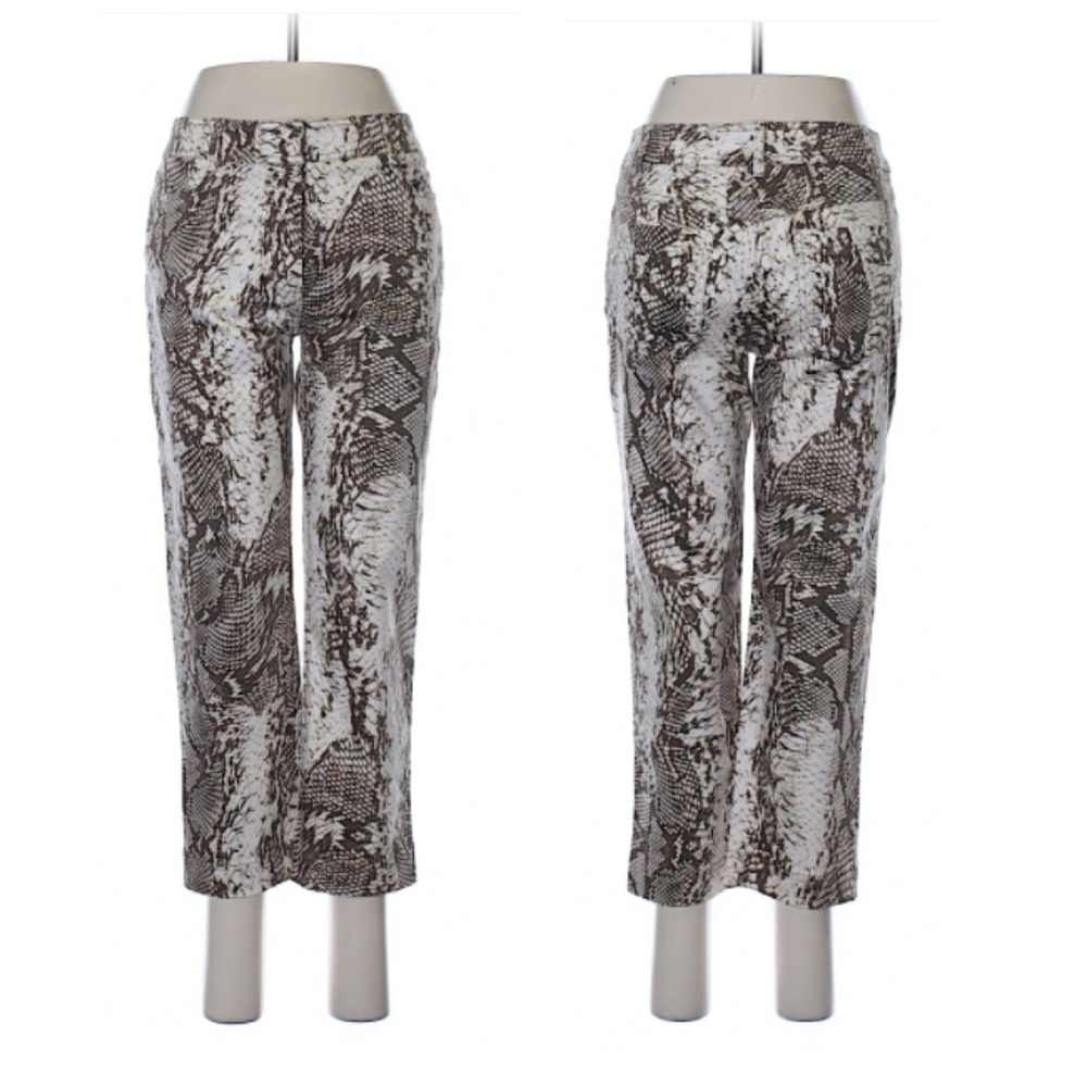 Cache Snake Print Ankle Pants